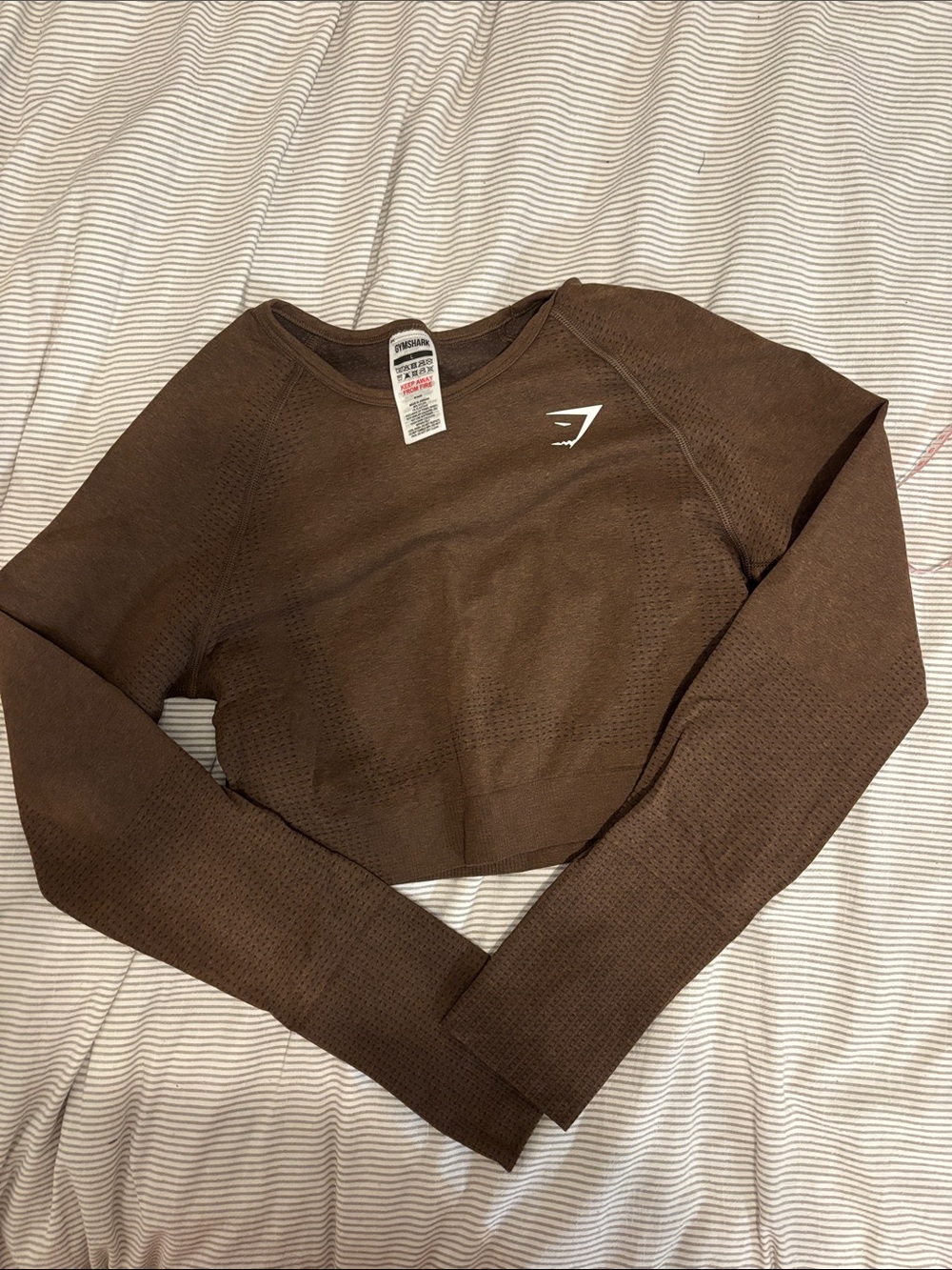 Gymshark Brown Seamless Cropped Crew Sweater